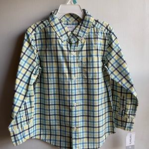Carters 5t plaid button down NWT
